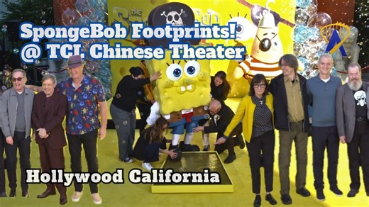 SpongeBob SquarePants immortalized at the TCL Chinese Theater in Hollywood!