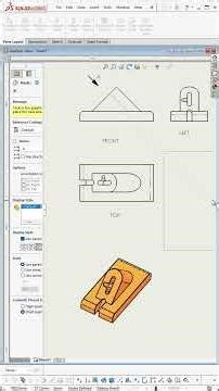 Solidworks - create an auxiliary view #Solidworks #auxiliary view