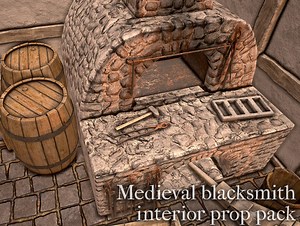 Medieval blacksmith interior prop pack | 3D | Unity Asset Store