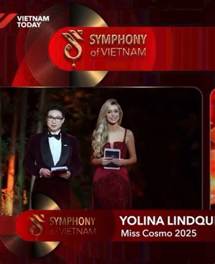 The Symphony of Vietnam, hosted by @yolina lindquist - our Miss Cosmo has officially aired on @Vietnam Today , the very first international television channel of Vietnam. A remarkable honor, as she takes on the role of a meaningful bridge - connecting Vietnam with the world through culture, elegance, and a shared spirit of unity. #MissCosmo #ImpactfulBeauty #YolinaLindquist #SymphonyOfVietnam #VietnamToday