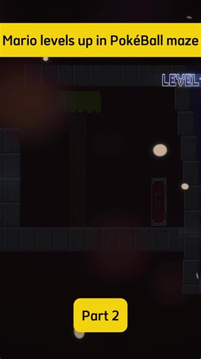 Mario levels up in PokéBall maze #mario #pokemon #levelup #fyp #viral