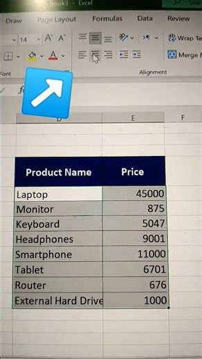 Set Alignments. Excel mein 1 second mein Alignment set Karen #excel