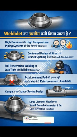 Why are weldolet used in piping ? Hindi