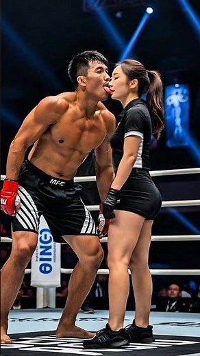 Strong female fighter.! #mma #boxing #ai