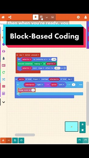 Try out block-based coding! #codetok #learntocode #codingforbeginners #codingtiktok #codingforfree #codingforkids #learnwithme #learnontiktok#makecode