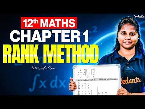 12th Maths | Chapter 1 Rank Method | TN State Board | Janashruthi Ma'am