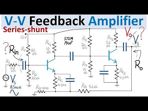 Series-shunt Feedback Amplifier Explained: Computing Voltage Gain & Impedances
