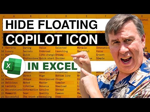 Excel - How to Hide the Floating Copilot Icon in Excel (No Add-In Needed!) - 2676
