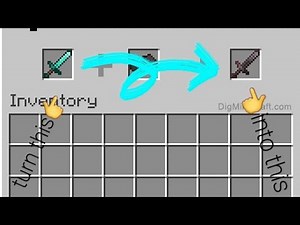 HOW TO TURN A DIAMOND SWORD INTO NETHERITE SWORD
