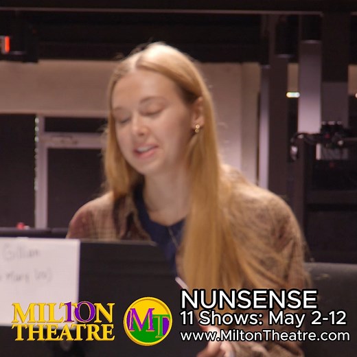 GET A SNEAK PEEK OF NUNSENSE! TICKETS: https://www.miltontheatre.com/nunsense-a-musical-comedy-mainstage-production-2024/ ---------------------- Dive behind the scenes with us as we take you through the incredible journey of rehearsing "Nunsense"! From the hilarious antics to the heartfelt moments, our cast and crew have been working tirelessly to bring this iconic show to life on stage. Stay tuned for a sneak peek into our rehearsals and get ready to laugh, sing, and be thoroughly entertained!