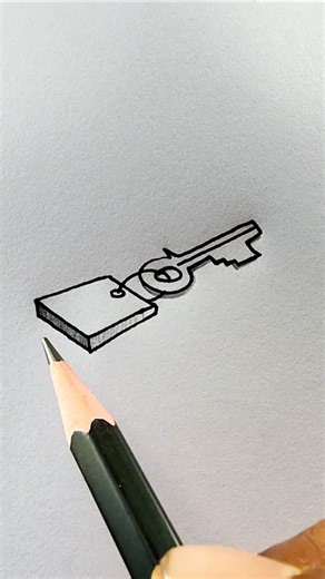 Creative key drawing #howtodraw #easydrawing