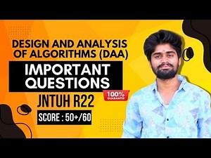 Important questions of DAA JNTUH R22