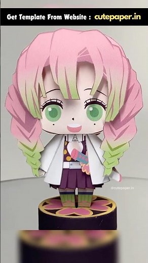 🤌 Mitsuri made from paper | #KimetsuNoYaiba #demonslayer #Mitsuri #papercraft #mitsurikanroji