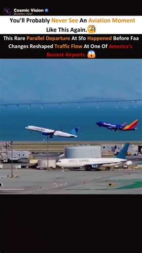 You’ll Never See This SFO Parallel Takeoff Again ✈️🔥#space #shorts #trending