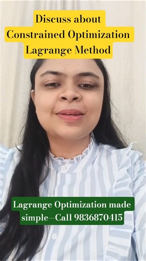 Constrained Optimization Lagrange Method Explained for Exams #LagrangeMethod #Optimization