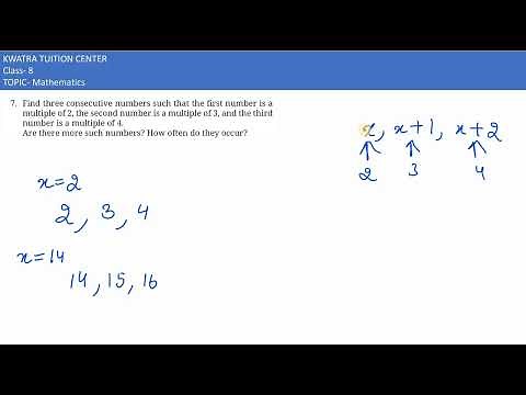 23. 7. Find three consecutive numbers such that the first number is a multiple of 2