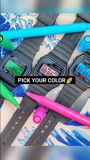 Finally had the time to mod some F91w and put some color into this classic Casio ⌚ #watches #relo