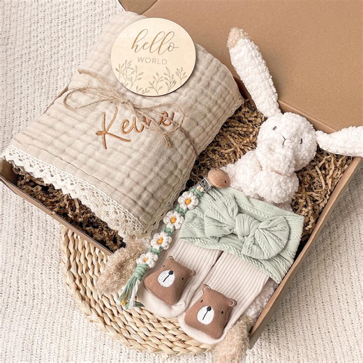 New Baby Gift Set, Custom Baby Gift Set, Newbron Gift Set, Baby Boy Gift Box, Baby Girl Present, Baby Shower Gift Basket, Newborn Gifts - Etsy