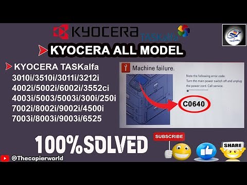 How To Fix Kyocera TASKalfa Error C0640 || KYOCERA Hard Drive ERROR CODE c0640 c0660 c0670 c0870