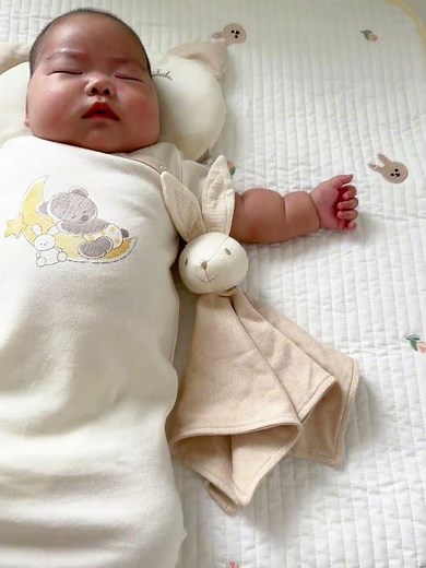 Premium Organic Baby Toys & Gifts | Teething-Safe Organic Cotton Bunny Lovey for Sensitive Skin