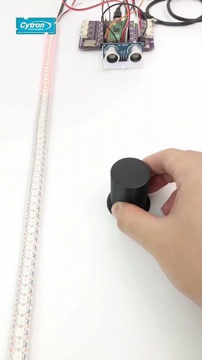 Control Neopixel Light Strip with Ultrasonic Sensor #pipico