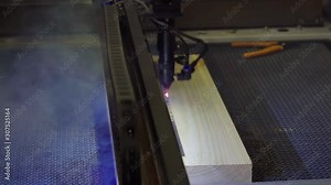 Powerful laser machine capable of cutting and engraving on wood and other non-metallic materials quickly