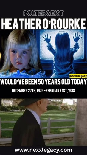 Nexxlegacy on Instagram: "Heather O’Rourke captured hearts around the world with her unforgettable performance in Poltergeist and her natural on-screen charm. Though her life was tragically short, her legacy continues to live on through her work and the joy she brought to so many. In this video, we honor Heather’s talent, spirit, and the impact she made during her time in the spotlight. Share your memories or favorite moments featuring Heather in the comments below as we remember the beautiful s