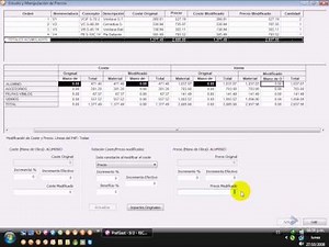 Estudio y Manipulación de Precios en Presupuesto PrefGest Cuprum