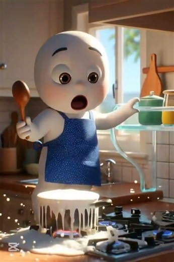 Milk Boils Over! Mom Gets Angry 😂 | Funny Animated Cartoon