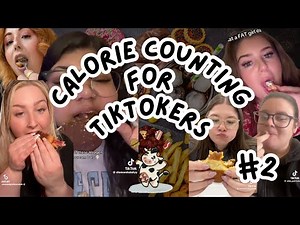 COUNTING CALORIES FOR *What I Eat In A Day As A Fat Person* Tiktokers 🍰🍔🍕 MOO MATH #2