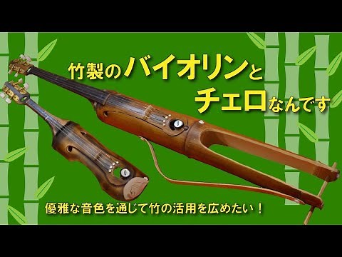 竹で作られたバイオリンとチェロの演奏 優雅な音色が包み込む「竹凛共振 竹の楽団」／北九州市 /(Bamboo violin and cello performance)