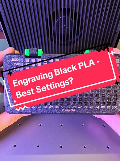 Best Engraving Settings for Black PLA with xTool F1