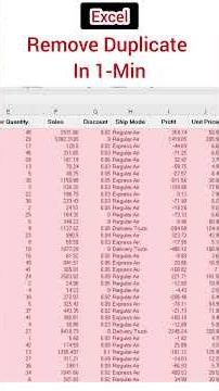 Excel Remove Duplicate Fast!Excel Remove Duplicate Fast!
