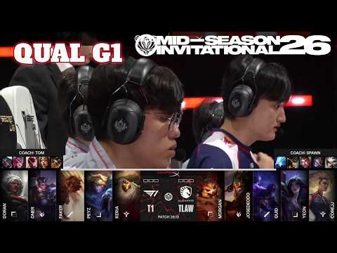 T1 vs TLAW - Game 1 | Qualification LoL MSI 2026 Play-In Stage | T1 vs Team Liquid Alienware G1 full