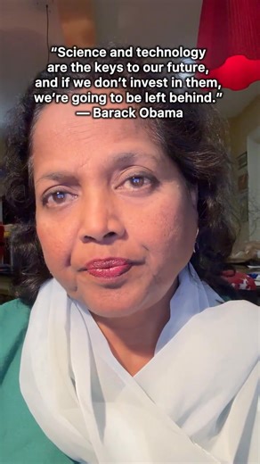 “Science and technology are the keys to our future, and if we don’t invest in them, we’re going to be left behind.” — Barack Obama Staying first means funding research and talent. Feel free to share #ScienceFuture #ObamaLegacy #InvestInInnovation @obamafoundation @whitehouse @NSFgov | Hyacinth Paul