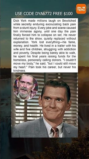 "The Untold Story of Dick York: Pain Took His Career, But Never His Heart"