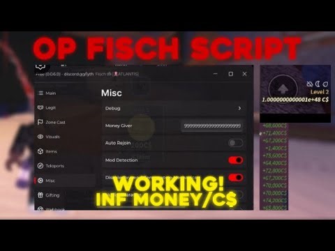 (NEW) FISCH SCRIPT LYTH INF C$/Money Giver! 2025 Use Before Patch! | Mobile/Pc