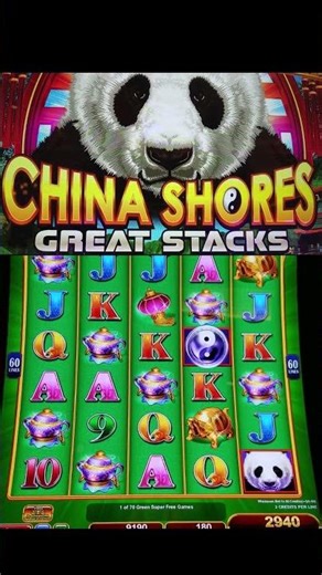 SUPER SCARY BONUS CHOICE = HUGE WIN on CHINA SHORES GREAT STACKS SLOT MACHINE #SHORT #bonus #casino
