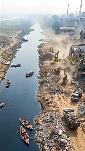 Toxic River to Luxury Green Riverfront Makeover #cleanindia #riverfront #satisfying