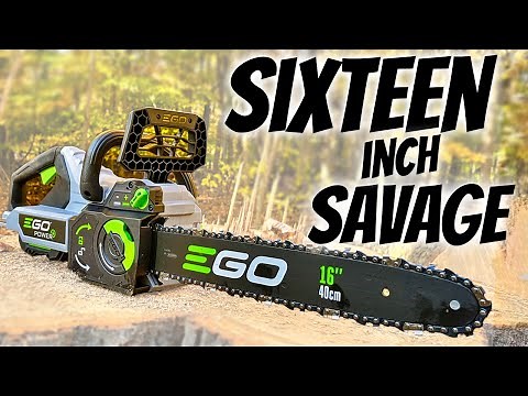 NEW EGO 16" Battery Chainsaw Review |Tree Massacre 🎃🔪