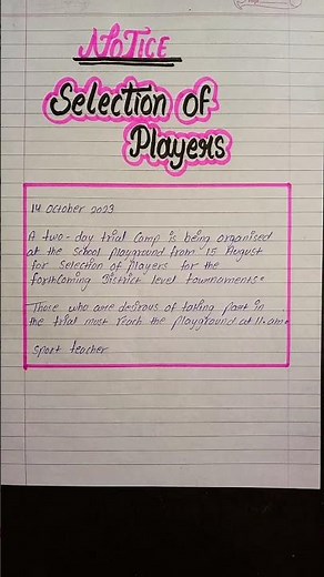 Notice writing format l notice writing kaise likhate hain l notice writing in english l #notice