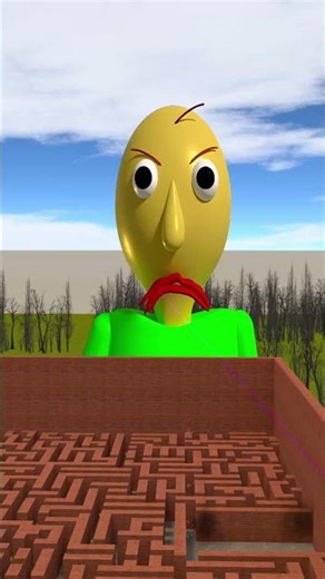 Finding and Destroying Angry Baldi in the Big Maze Gmod Nextbot #shorts