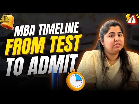MBA Timeline - From Test to Admit