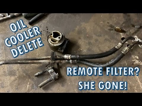 Removing Oil Cooler Lines & Deleting Remote Oil Filter Mount | S10 Sonoma Build