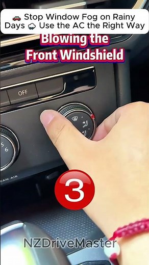 🚗 Stop Window Fog on Rainy Days 🌧️ Use the AC the Right Way #drivingwrittentestdmv #tips