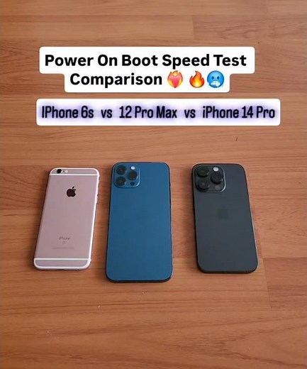 🔥 iPhone 6s vs iPhone 12 Pro Max vs iPhone 14 Pro – Ultimate Power On Boot Speed Test! 😱 ⚡#shorts