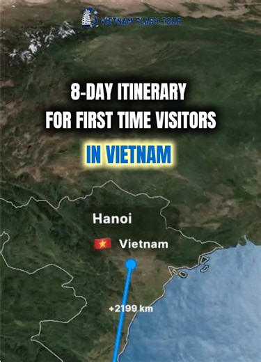 The ultimate 8-day Vietnam itinerary for first time visitors 🇻🇳 Planning your first Vietnam trip and not sure where to start. This itinerary takes you through the most iconic destinations from North to Central Vietnam with the perfect mix of culture nature beaches and unforgettable experiences 🌏 📌 Save this itinerary for your future Vietnam adventure: - Day 1: Hanoi - Day 2: Ha Long Bay - Day 3: Ninh Binh - Day 4: Da Nang - Day 5: Da Nang - Day 6: Hoi An - Day 7: Hoi An - Day 8: Departure 📩