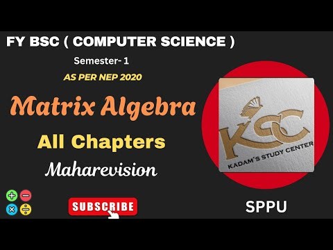 Fy BCS || Sem 1 || Matrix Algebra || All Chapters || Maharevision || SPPU || As per NEP 2020 ||