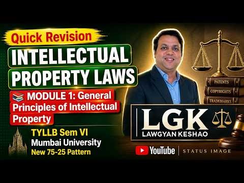 TYLLB SEM VI IPR Module 1 1 – Topic Concept and Meaning ofIntellectual Property