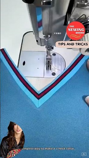 “The Easiest Way to Sew a Perfect V-Neck” #shorts #sewing